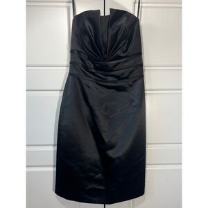 White House Black Market Black Strapless Dress Cocktail Party Prom Size 0 XXS‎